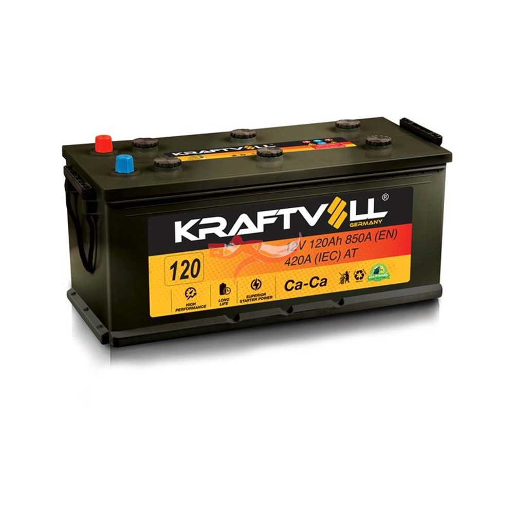 KRAFTVOLL 18020002 AKU 12V 120 AH D8 (510×175×225)