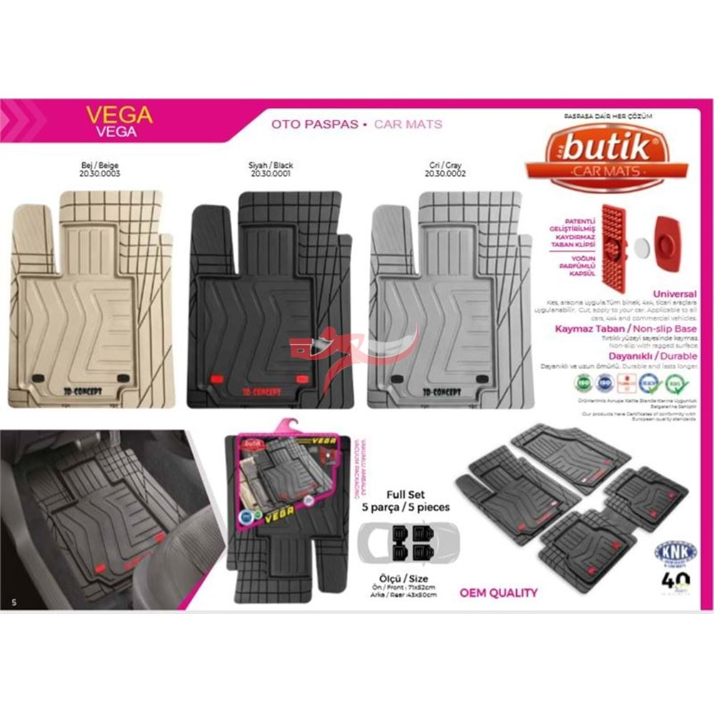 BTK 20590002 PASPAS VEGA MODEL GRI RENK KAYDIRMAZ APARATLI