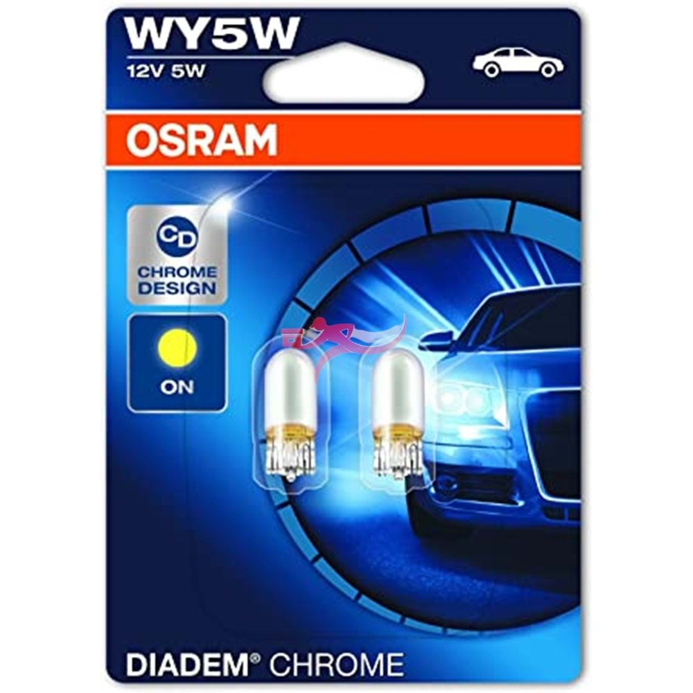 OSRAM 2827DC 12 VOLT T10 ORTA DİPSİZ AMPÜL, KROM SARI IŞIK