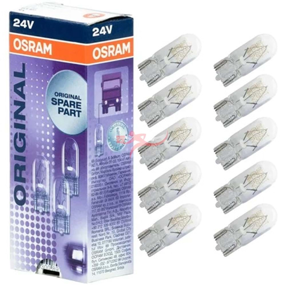 OSRAM 2845 24VOLT 5 WATT ORTA DİPSİZ AMPÜL