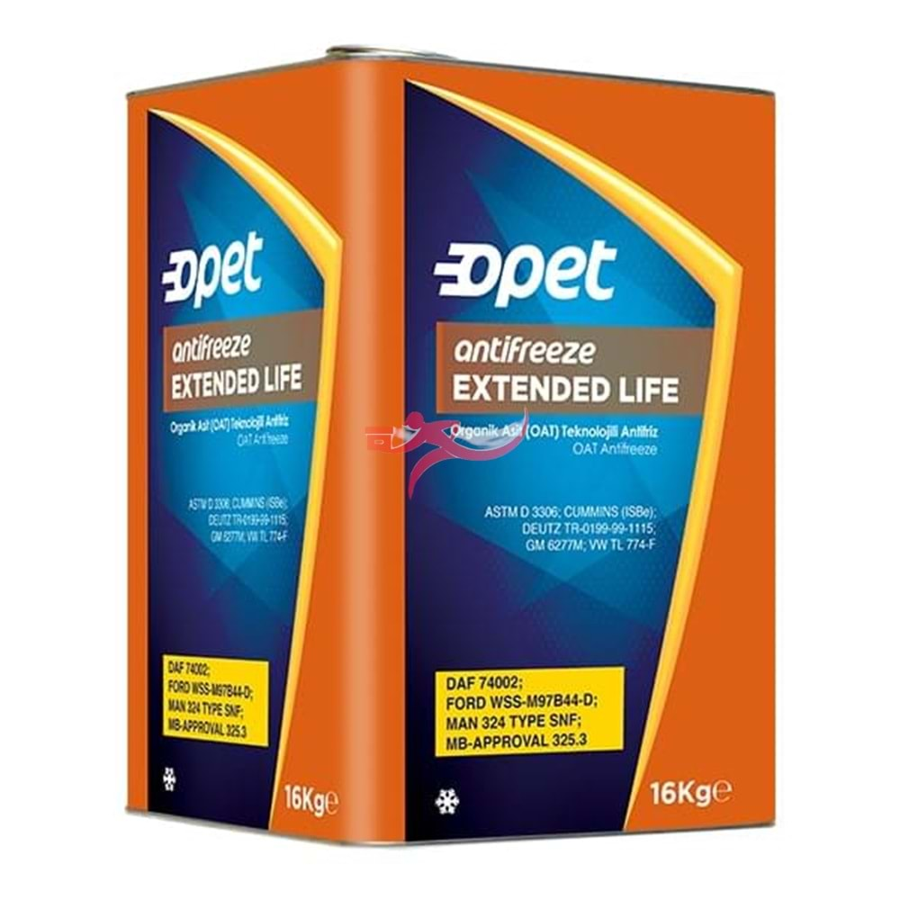 OPET ANTİFRİZ EXTENDED LİFE 16 KG KIRMIZI