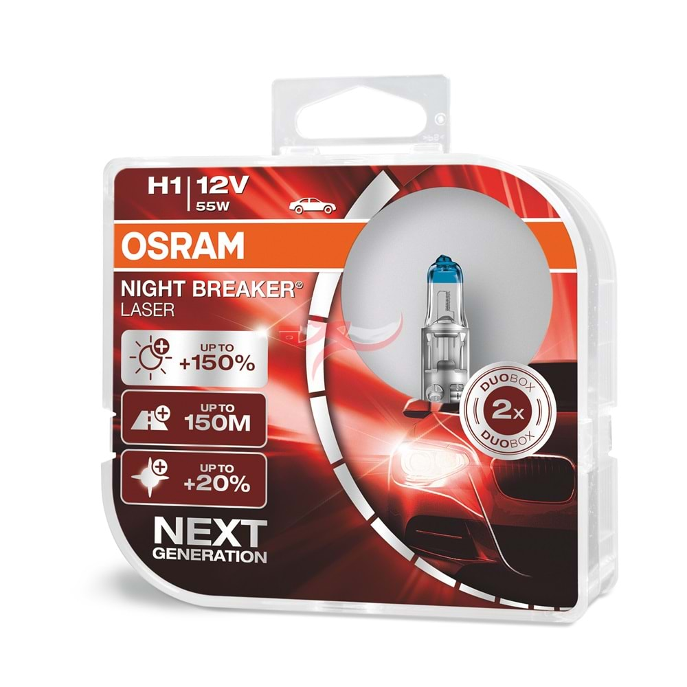 OSRAM 64150 NL - FAR AMPÜLÜ - NIGHT BREAKER LASER H1 12 VOLT