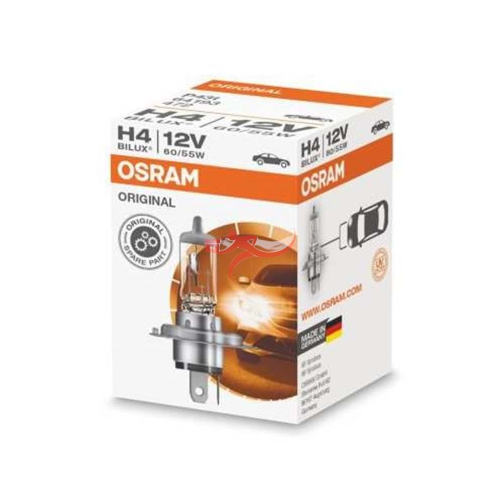 OSRAM 64193CLC 12V H4 P43 TIRNAKLI FAR AMPÜLÜ