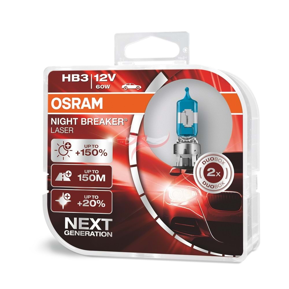 OSRAM NIGHT BREAKER LASER, HB3-12 Volt 65 Watt