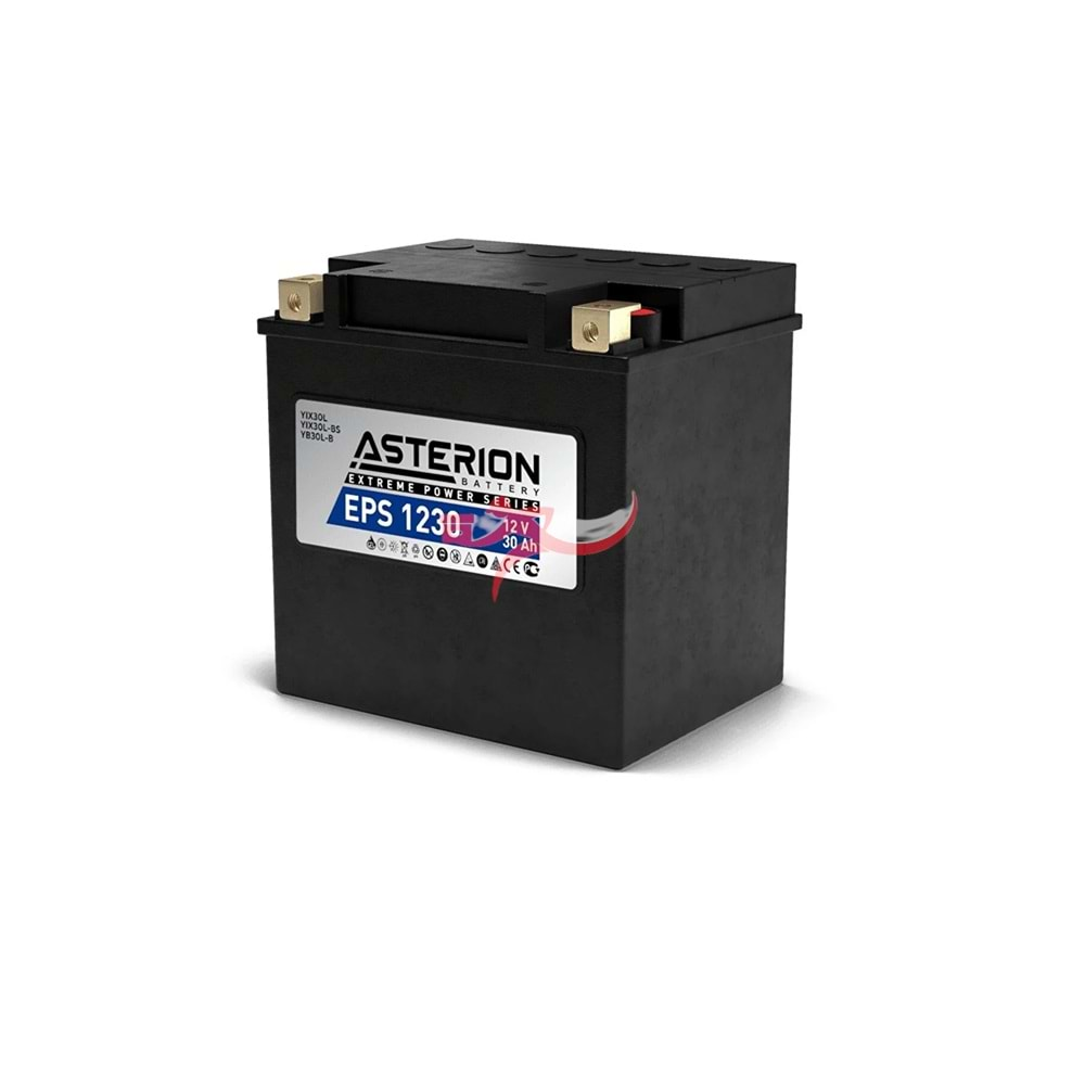 AKU 12V 30 AH 400A MOTORSIKLET NANO JEL YTX30HL-BS, YTX30LB, YTX30L(166 X 130 X 175) TERS KUTUP