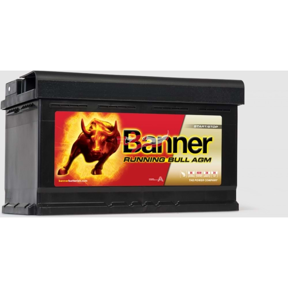 BANNER RUNNİNG BULL AGM 58001 12V 80AH AKÜ (START STOP -AGM AKÜ)