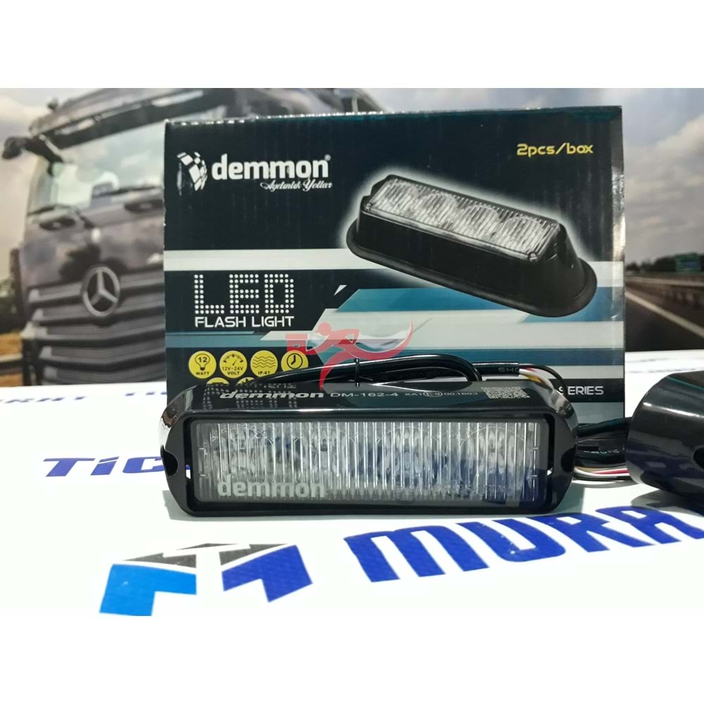 DEMMON DM162-4 ÇAKAR LED LAMBA 4 LEDLİ SARI 12/24V (1 ADET)