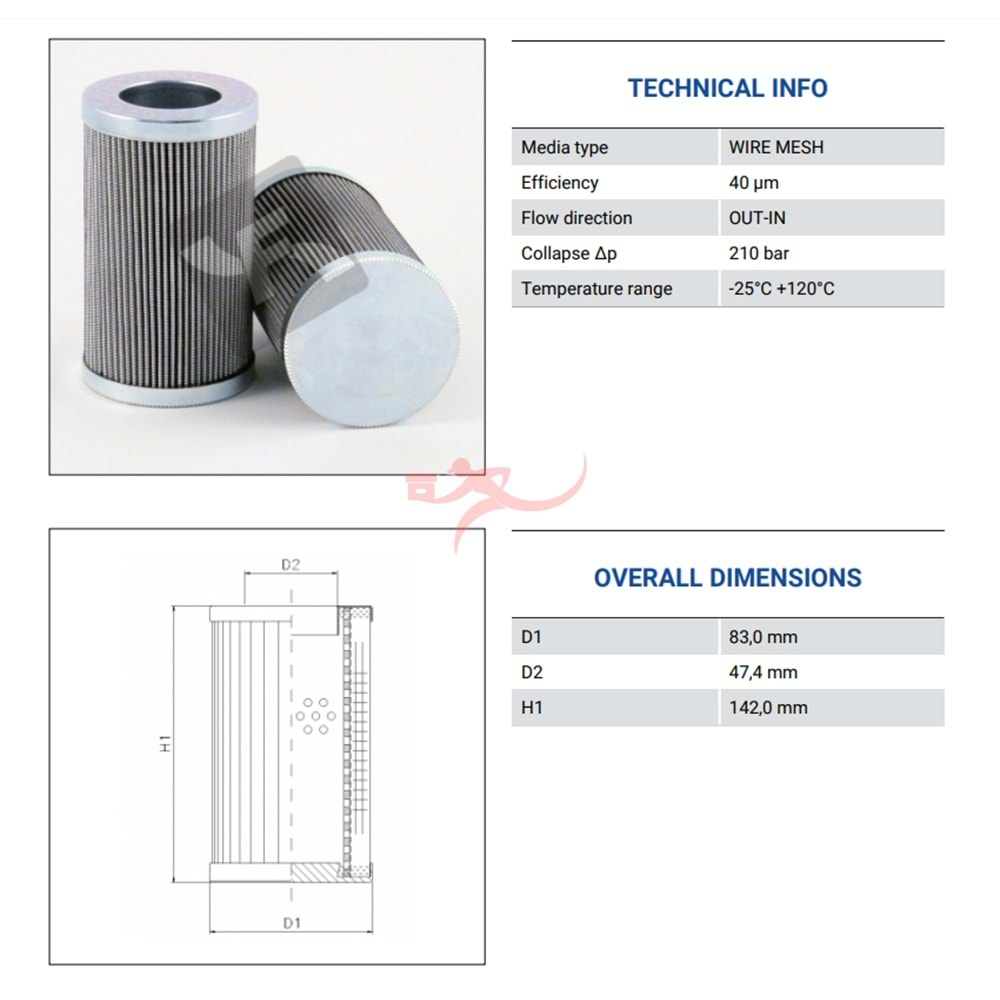 FİLTREC DMD0015W40B HİDROLİK ENDÜSTRİYEL FİLTRESİ