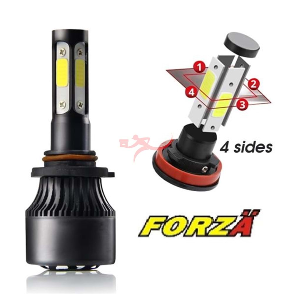 FORZA LHL04 H4 LED FAR AMPULU 12VOLT 4 LED YENİ SERİ