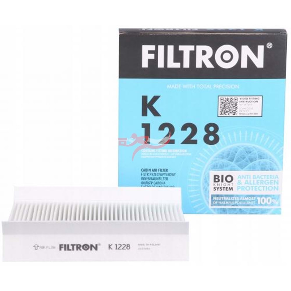 FİLTRON K1228 POLEN FİLTRESİ BIPPER NEMO 08> DOBLO III PUNTO FIORINO LINEA 06> EGEA 15> OPEL COMBO 1,3CDTI