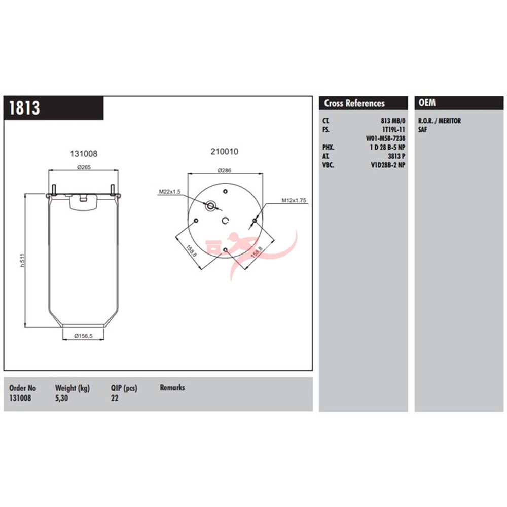 CONNECT MD 1813 DİNGİL KÖRÜĞÜ PİSTONSUZ DAF-RENAULT-KASSBOHRER-MERITOR-SAF