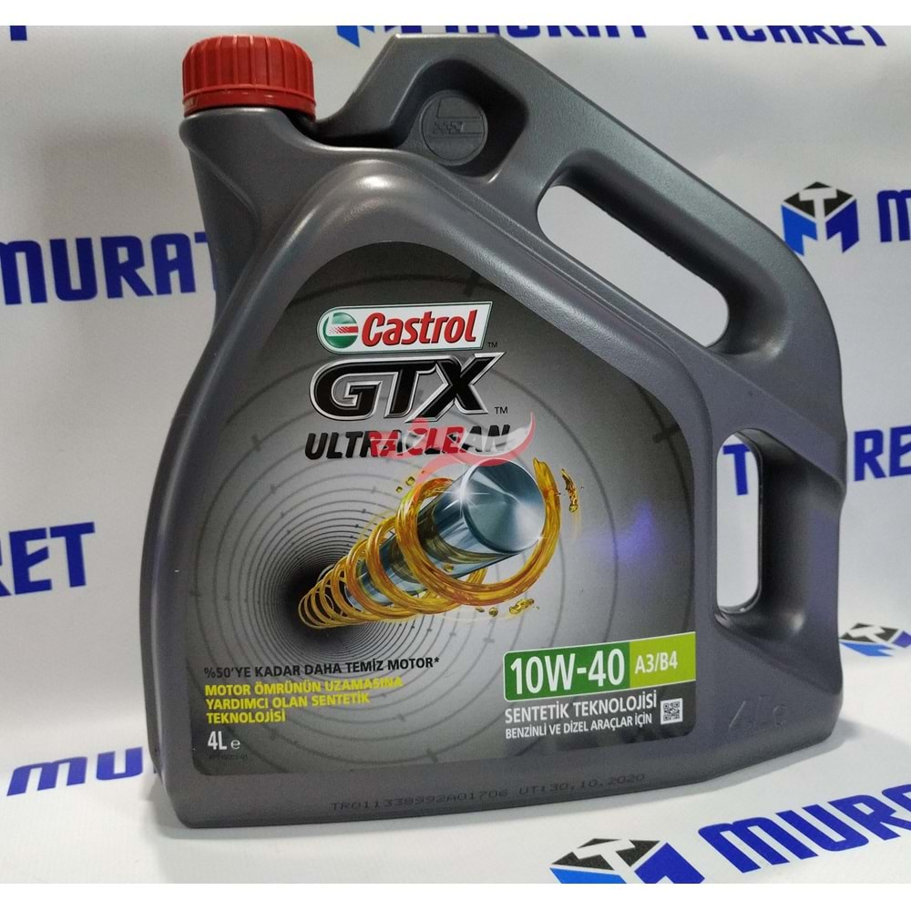 CASTROL GTX ULTRACLEAN 10W40 A3/B4 4L