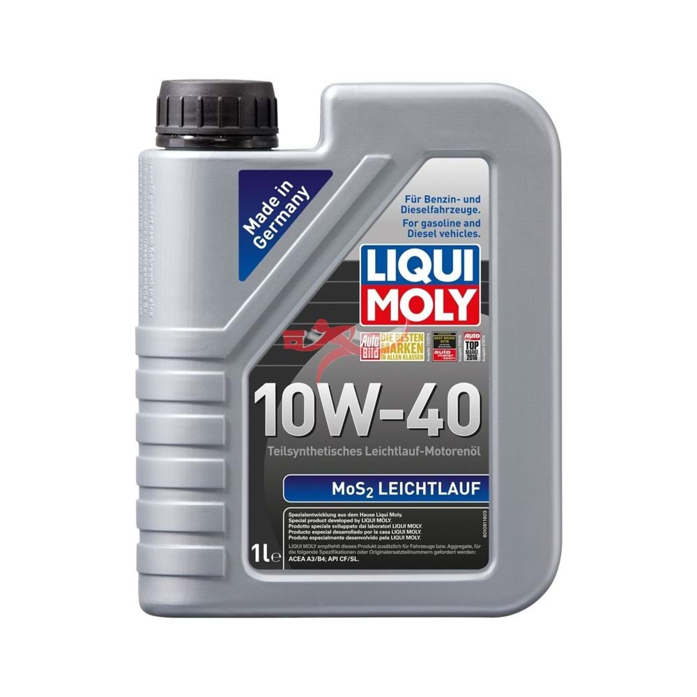 LIQUI MOLY 10W40 Motor Yağı MoS2'li Kısmi Sentetik LEICHTLAUF 1 L (2626)