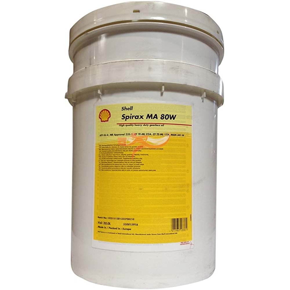 SHELL SPIRAX - MA 80W, 17.5KG - Şanzıman/Dişli Yağı