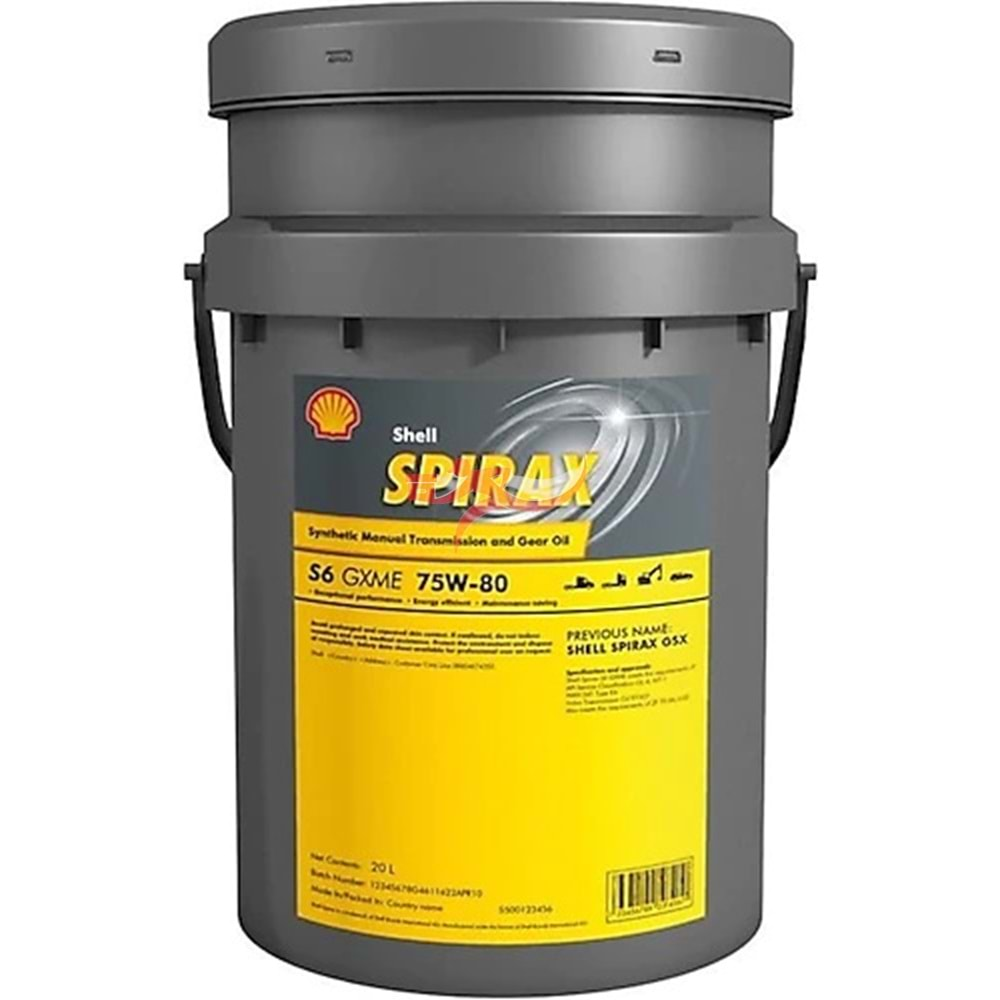 SHELL SPİRAX S6 75W80 17,5 KG