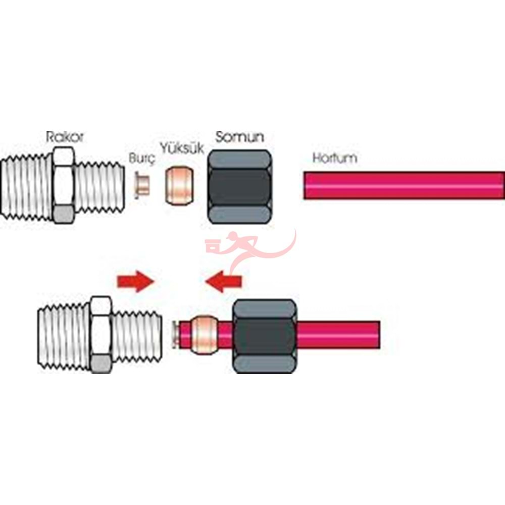 SOMUN YÜZÜK FİŞEK POLYAMİD HORTUM 6MM