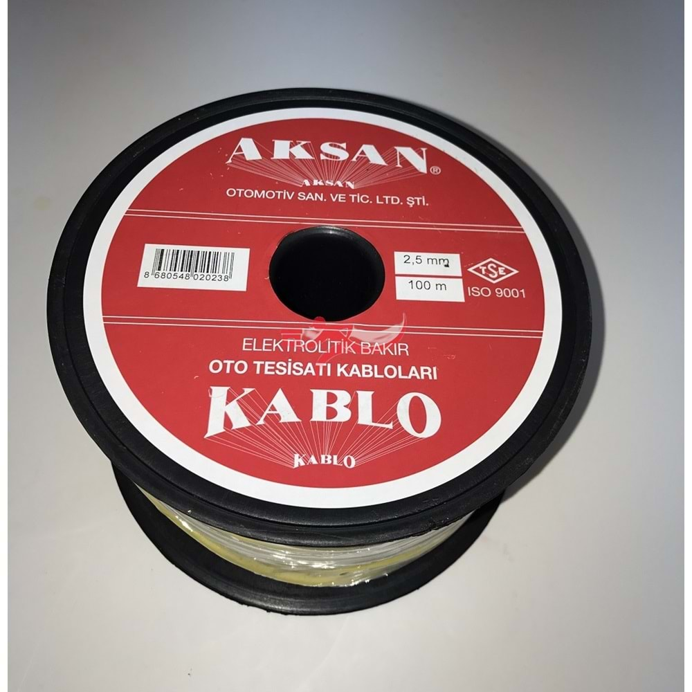 AKSAN 2,5 MM BAKIR TESİSAT KABLOSU