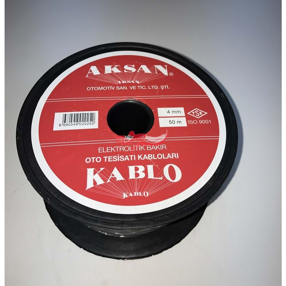 AKSAN 4 MM BAKIR OTO TESİSAT KABLOSU