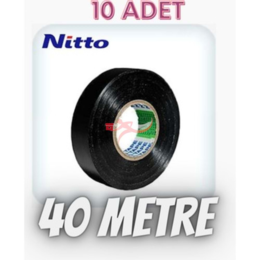 NİTTO İZOLE BANT, ELEKTRİK KABLO BANTI 19MMX40M (10 ADET)