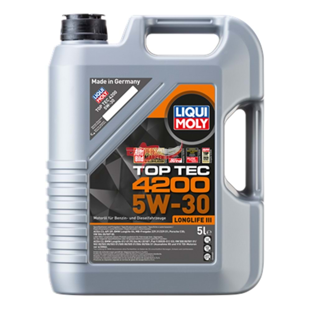 LİQUİ MOLY 5W30 MOTOR YAĞI TAM SENTETİK TOP TEC 4200 5LT (8973)