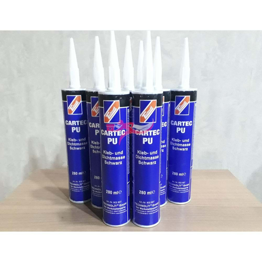 TECHNOLİT CARTEC PU YAPIŞTIRICI SİYAH SİLİKON 280 ML