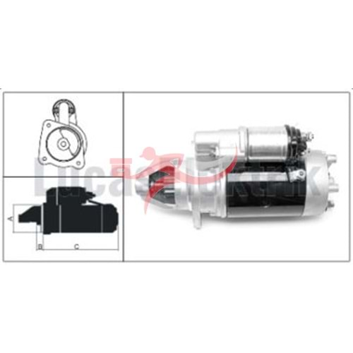 LUCAS 61924146 MARŞ MOTORU 24V 3,5KW 10 DİŞ BMC PRO 617 620