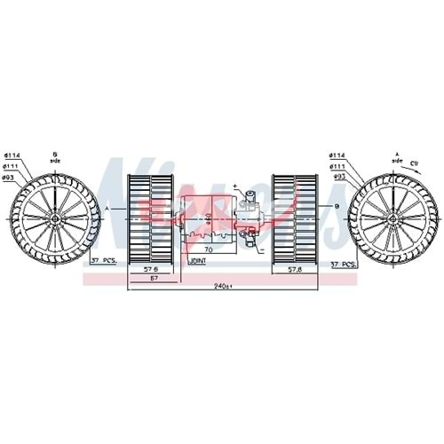 NİSSENS 87192 KALORİFER MOTORU ACTROS (60 MM)