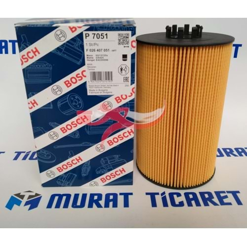 BOSCH F026407051 YAĞ FİLTRESİ TGX, TGS, 430 MAN