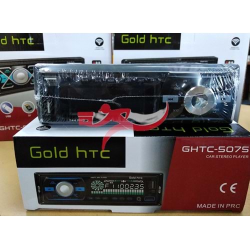 Gold HTC-5075 Çift Usbli Oto Teyp 4X50 WATT Bluetooth/Usb/Sd