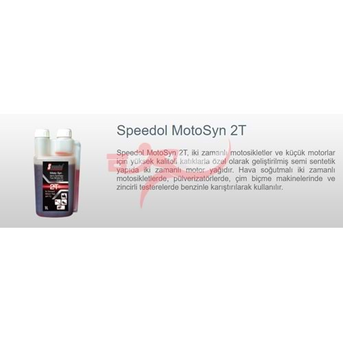 SPEEDOL Moto Syn Semi Synthetic 2T, 1 LT. İki Zamanlı Benzinli Motor Yağı
