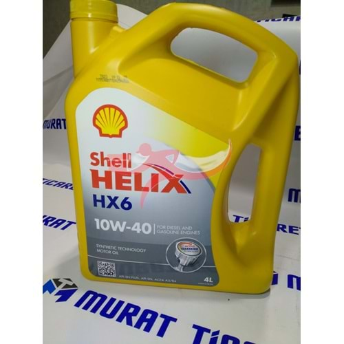 SHELL HELİX HX6 10W40 4LT ACEA A3/B4 APİ SN PLUS