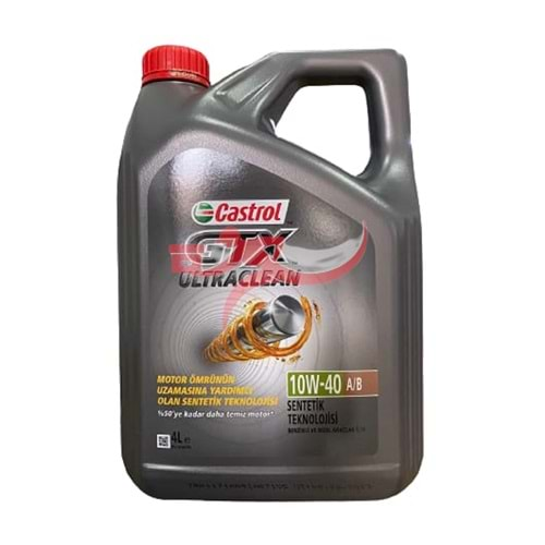 CASTROL GTX ULTRACLEAN 10W40 MOTOR YAĞI 4 LT A/B