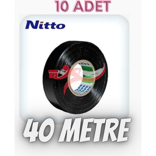 NİTTO İZOLE BANT, ELEKTRİK KABLO BANTI 19MMX40M (10 ADET)