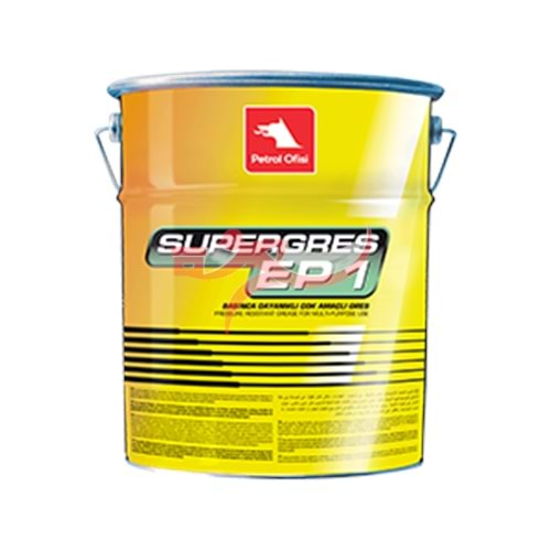 PETROL OFİSİ SUPERGRES EP1 LİTYUM SABUNLU YÜKSEK PERFORMANSLI GRES 15KG